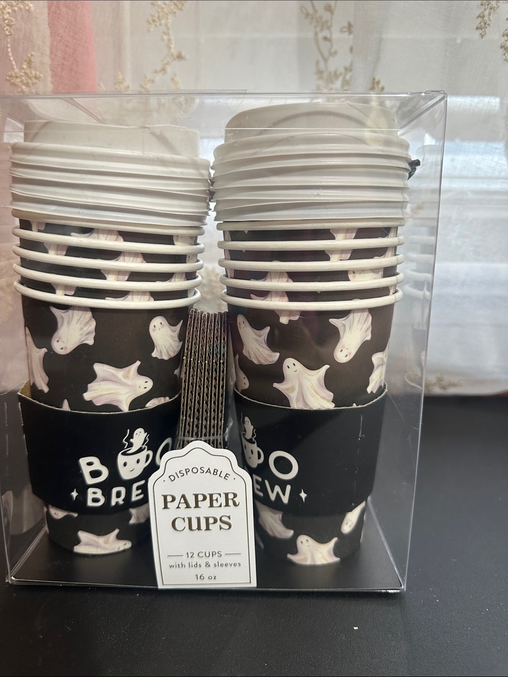 Halloween ghost disposable paper cups set of 12